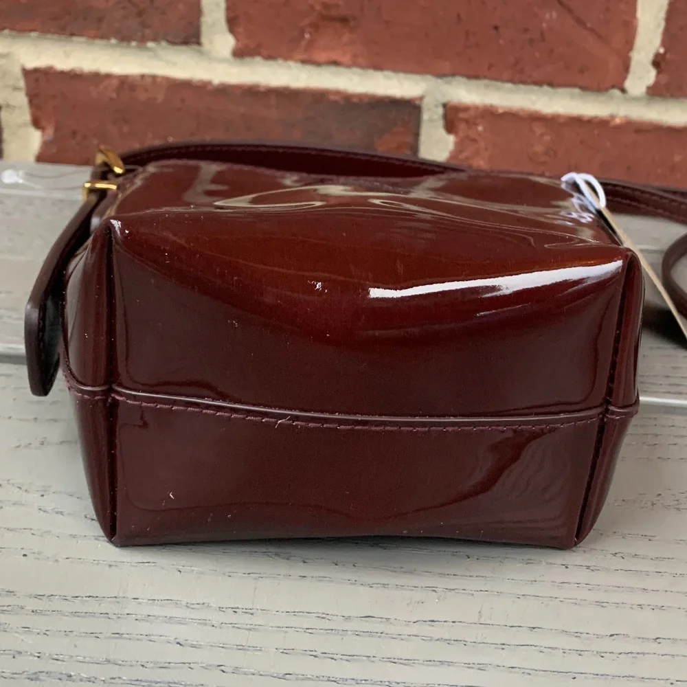 Madewell Mini Bucket Bag Burgundy Patent - Picture 5 of 8